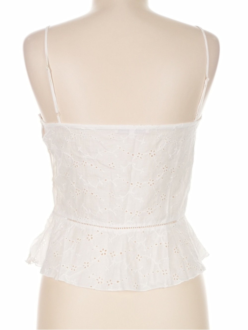 Rebecca Taylor Eyelet Peplum Camisole Top - Picture 2 of 9
